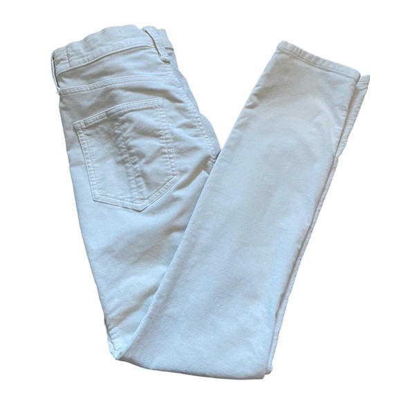 Rag & Bone High Rise Skinny Velvet Pants - Antique White - Picture 2 of 12